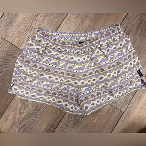 Patagonia Lavender & Cream Geometric High-Waist Women’s Shorts